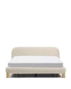 Kave Home Bed Odina Bouclé Ecru 180x200cm