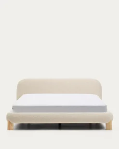 Kave Home Bed Odina Bouclé Ecru 180x200cm