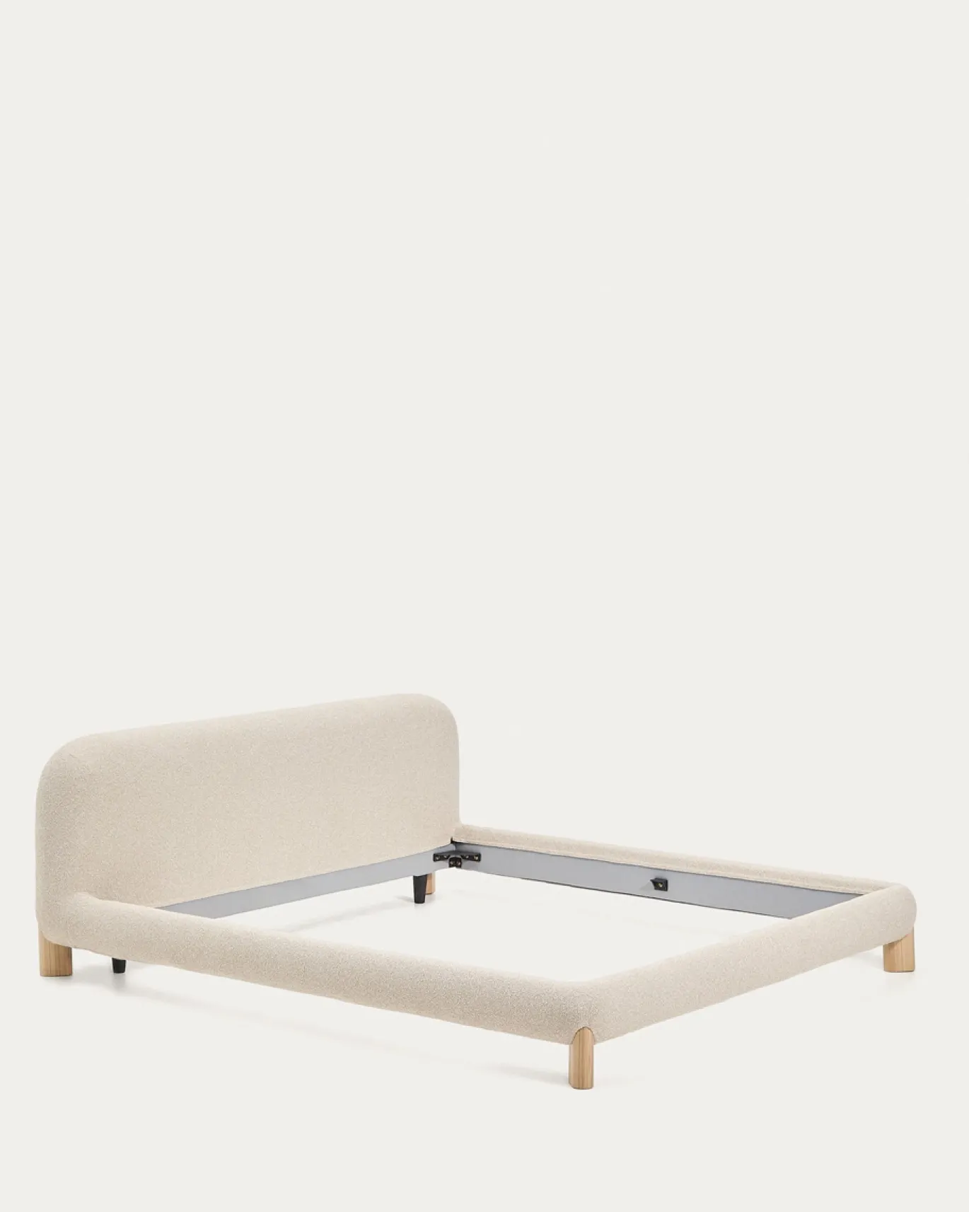Kave Home Bed Odina Bouclé Ecru 180x200cm