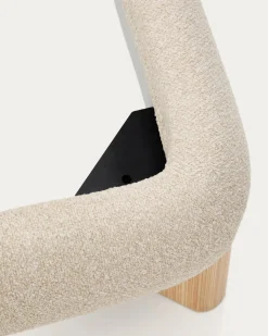 Kave Home Bed Odina Bouclé Ecru 180x200cm