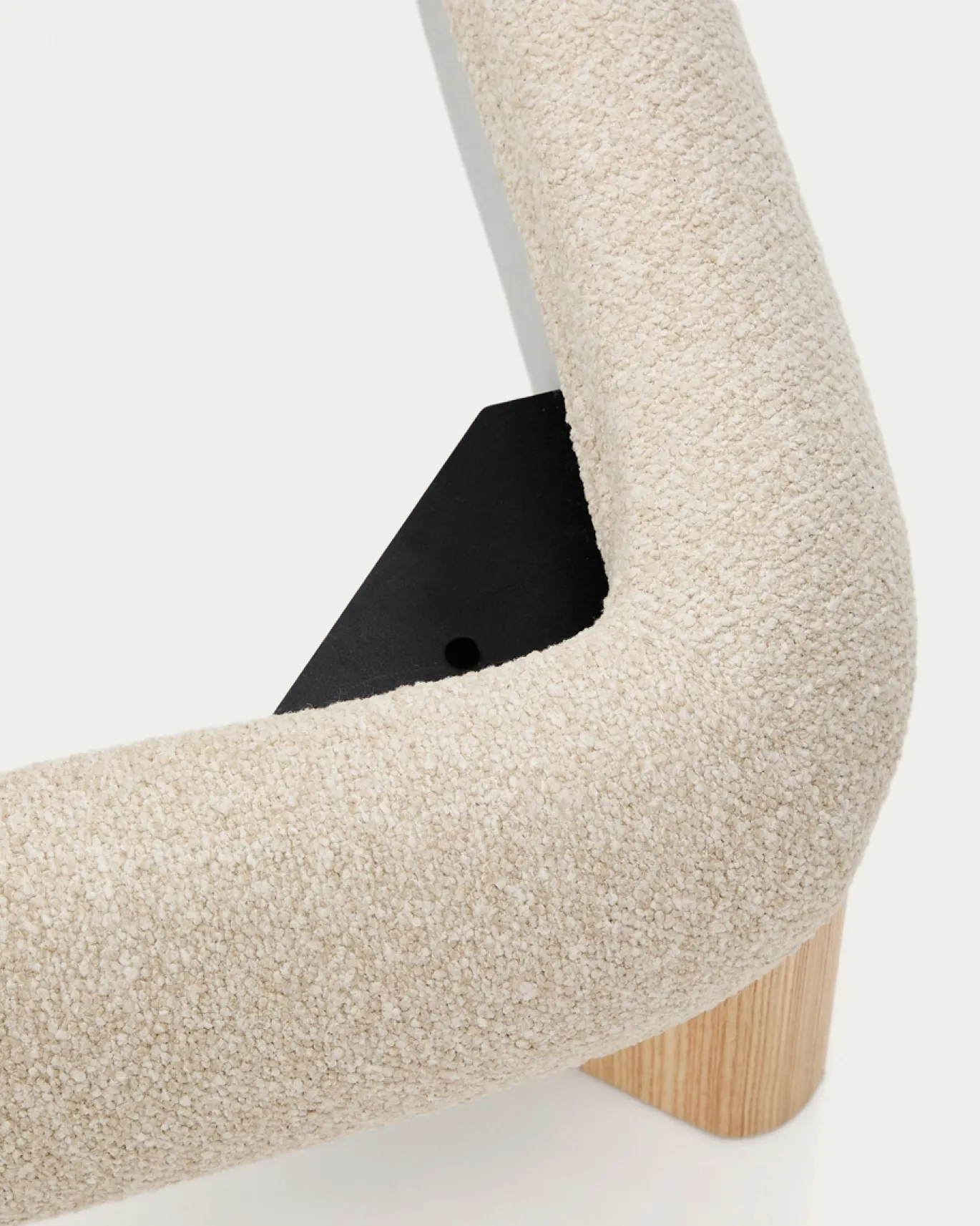 Kave Home Bed Odina Bouclé Ecru 180x200cm