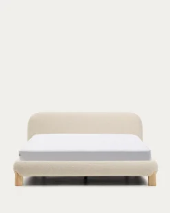 Kave Home Bed Odina Bouclé Ecru 160x200cm