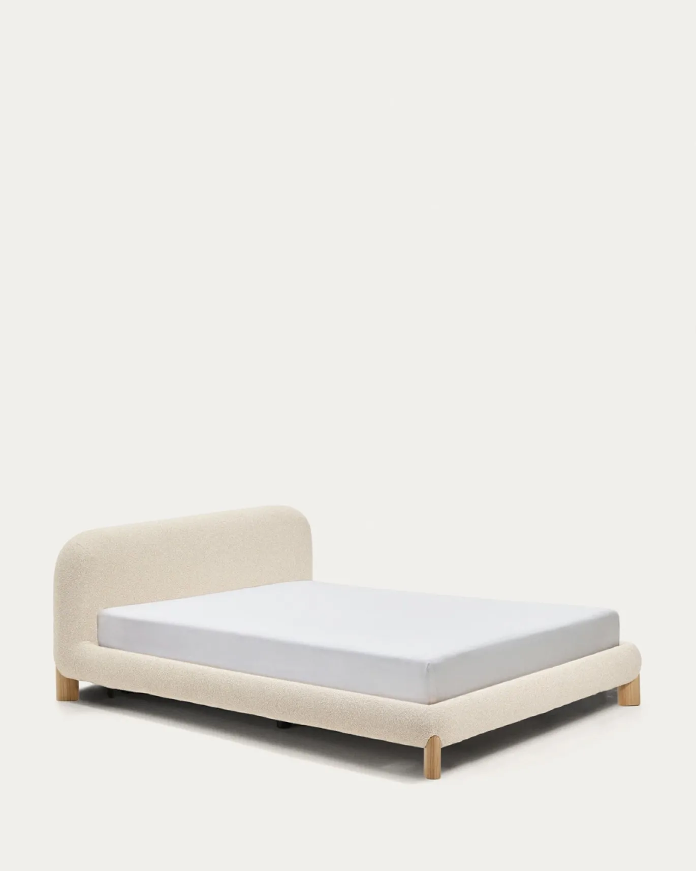 Kave Home Bed Odina Bouclé Ecru 160x200cm