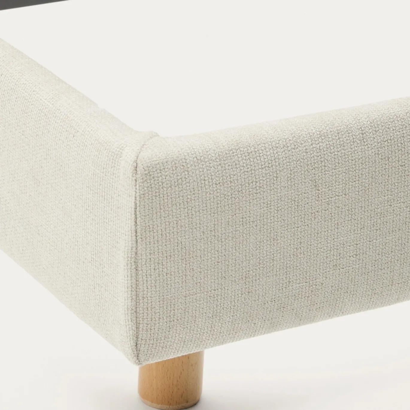 Kave Home Bed Valma Chenille Parel 180x200cm