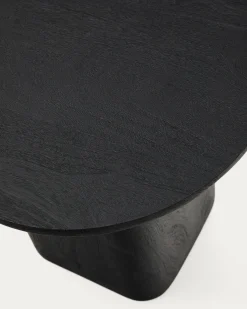 Kave Home Bijzettafel Ambra Acaciahout Zwart Ø50cm