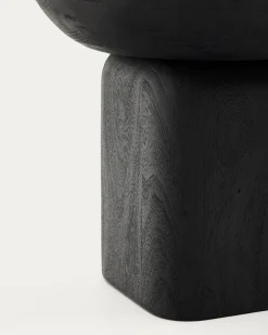 Kave Home Bijzettafel Ambra Acaciahout Zwart Ø50cm