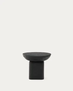 Kave Home Bijzettafel Ambra Acaciahout Zwart Ø50cm