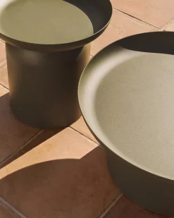 Kave Home Bijzettafel Arcola Aluminium Groen Ø45cm