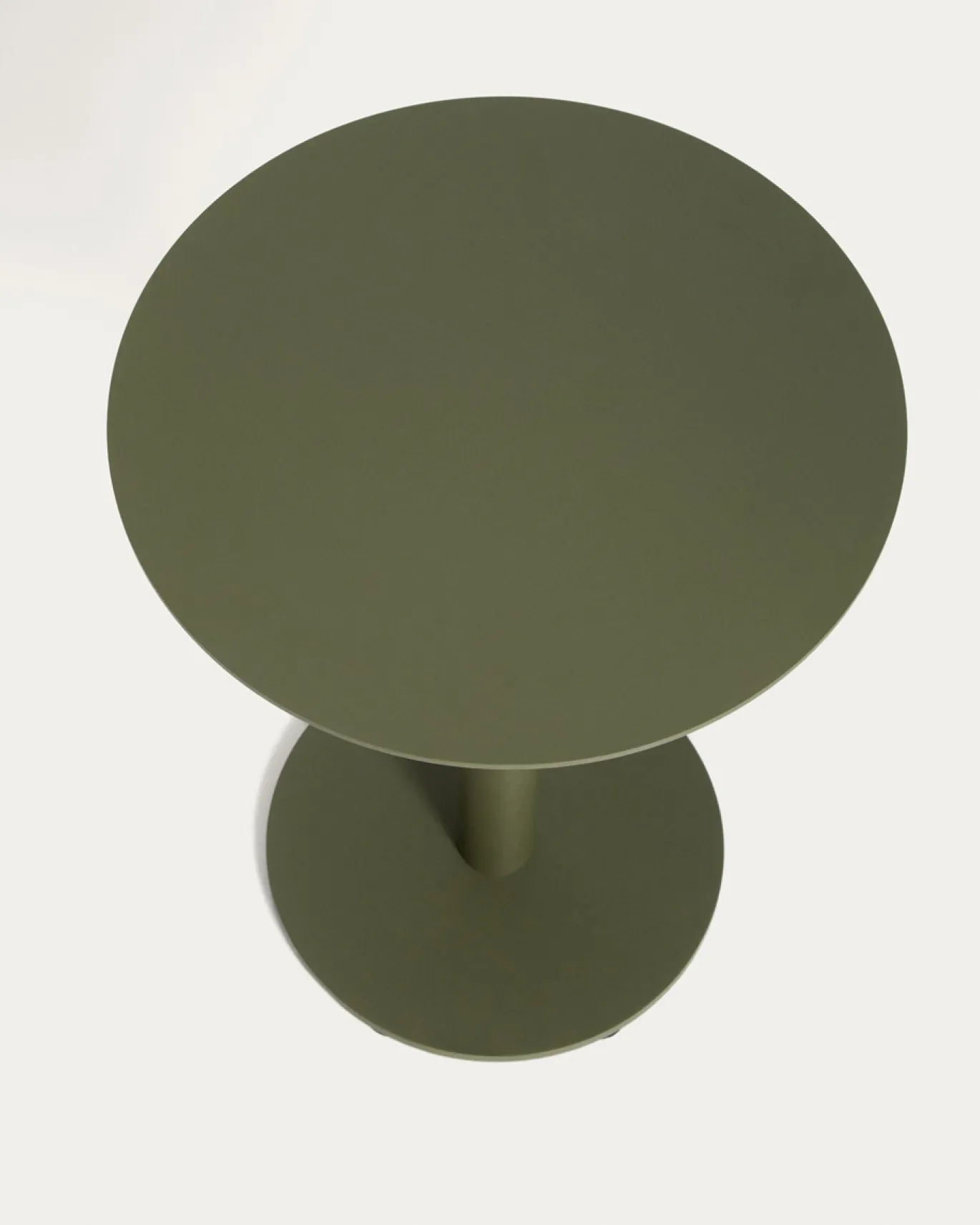 Kave Home Bijzettafel Asinara Aluminium Groen Ø40cm