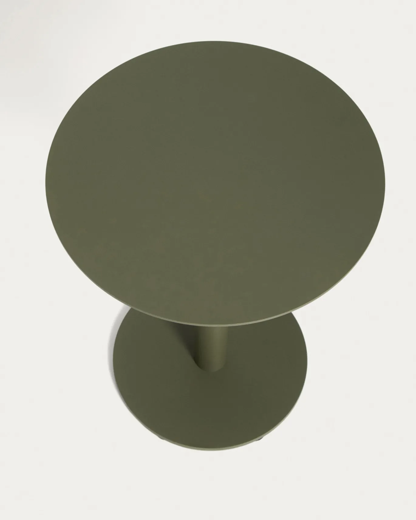 Kave Home Bijzettafel Asinara Aluminium Groen Ø40cm