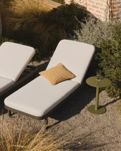 Kave Home Bijzettafel Asinara Aluminium Groen Ø40cm