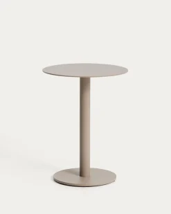 Kave Home Bijzettafel Asinara Aluminium Beige Ø40cm