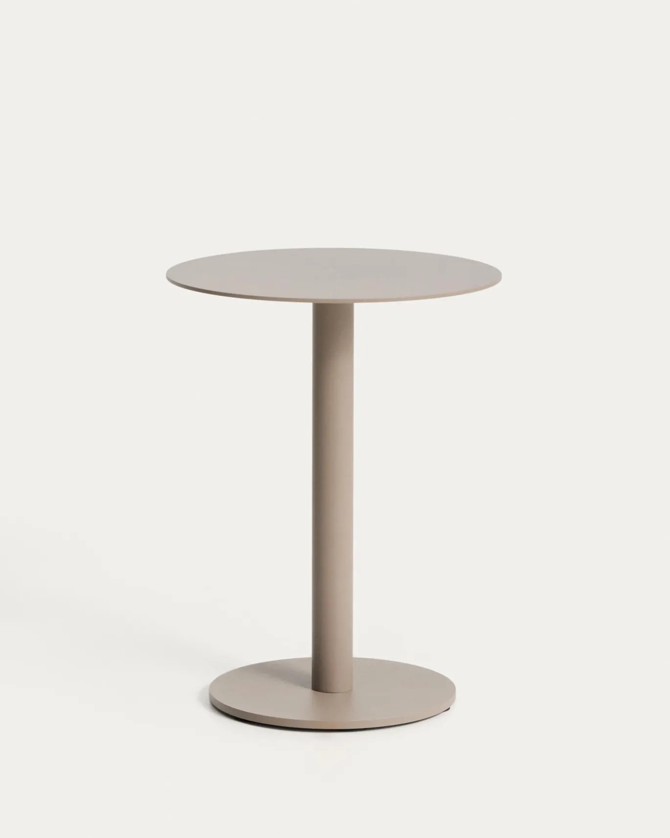 Kave Home Bijzettafel Asinara Aluminium Beige Ø40cm