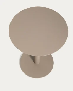 Kave Home Bijzettafel Asinara Aluminium Beige Ø40cm