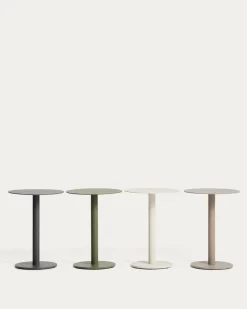 Kave Home Bijzettafel Asinara Aluminium Beige Ø40cm