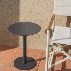 Kave Home Bijzettafel Asinara Aluminium Grafiet Ø40cm