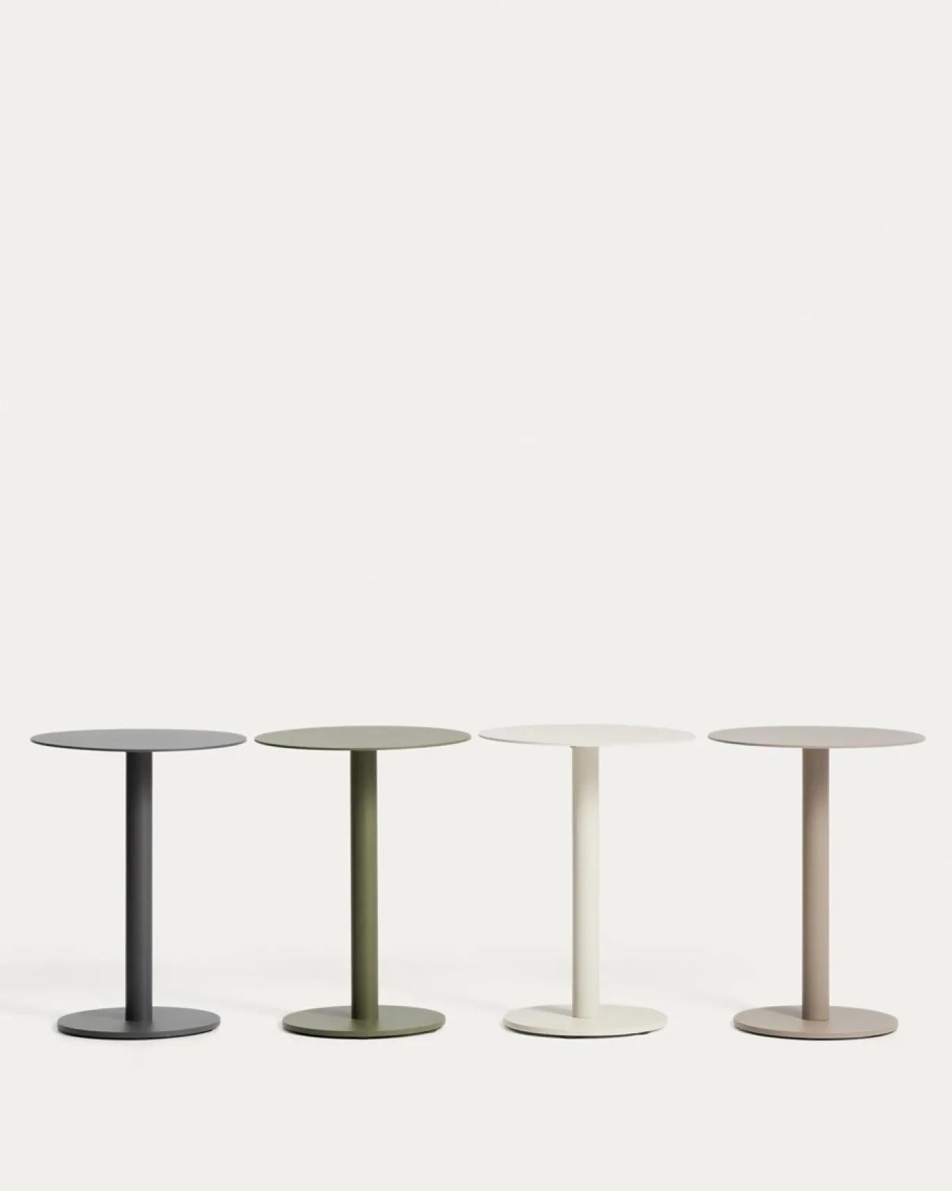 Kave Home Bijzettafel Asinara Aluminium Grafiet Ø40cm