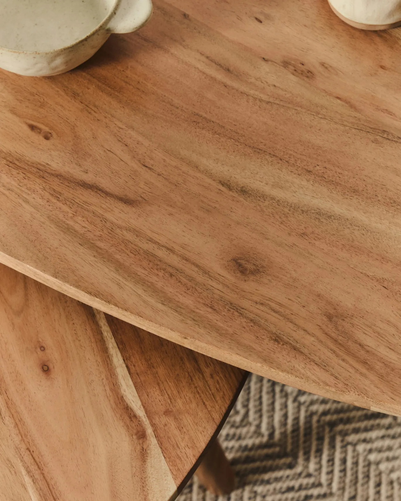Kave Home Bijzettafel Duvani Set Van 2 Acaciahout Naturel