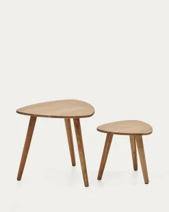 Kave Home Bijzettafel Duvani Set Van 2 Acaciahout Naturel
