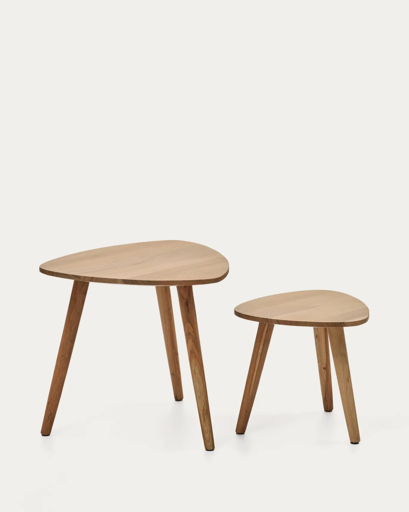 Kave Home Bijzettafel Duvani Set Van 2 Acaciahout Naturel