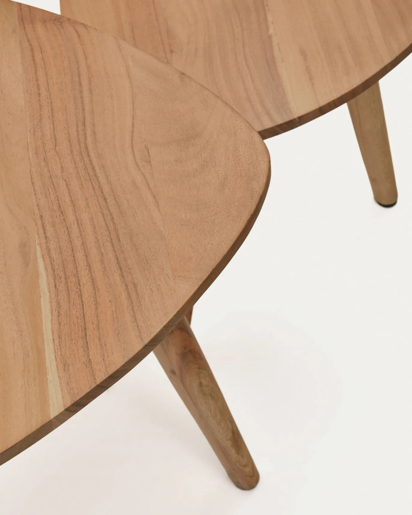 Kave Home Bijzettafel Duvani Set Van 2 Acaciahout Naturel