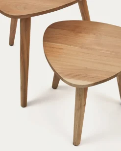 Kave Home Bijzettafel Duvani Set Van 2 Acaciahout Naturel