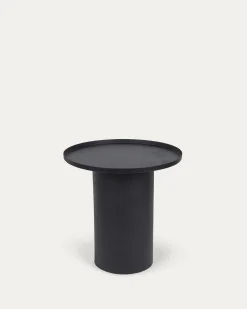 Kave Home Bijzettafel Fleksa Rond Zwart Metaal Ø45cm