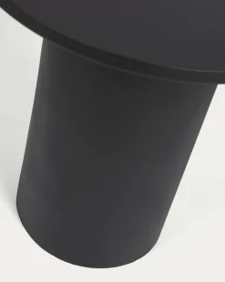 Kave Home Bijzettafel Fleksa Rond Zwart Metaal Ø45cm
