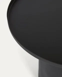 Kave Home Bijzettafel Fleksa Rond Zwart Metaal Ø45cm