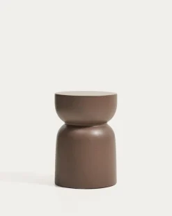 Kave Home Bijzettafel Garbet Cement Bruin Ø32cm
