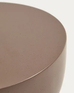 Kave Home Bijzettafel Garbet Cement Bruin Ø32cm