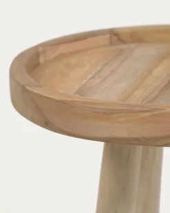 Kave Home Bijzettafel Glenda Massief Teakhout Ø35cm