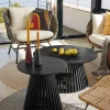 Kave Home Bijzettafel Jeanette Ø50cm Zwart