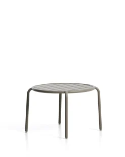 Kave Home Bijzettafel Joncols Outdoor Aluminium Taupe Ø60cm