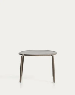 Kave Home Bijzettafel Joncols Outdoor Aluminium Taupe Ø60cm