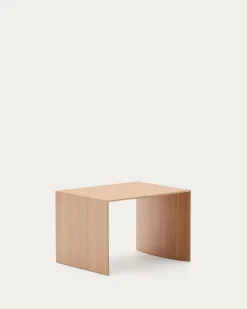 Kave Home Bijzettafel Litto Natuurlijk Afgewerkt Eikenfineer 55x40cm