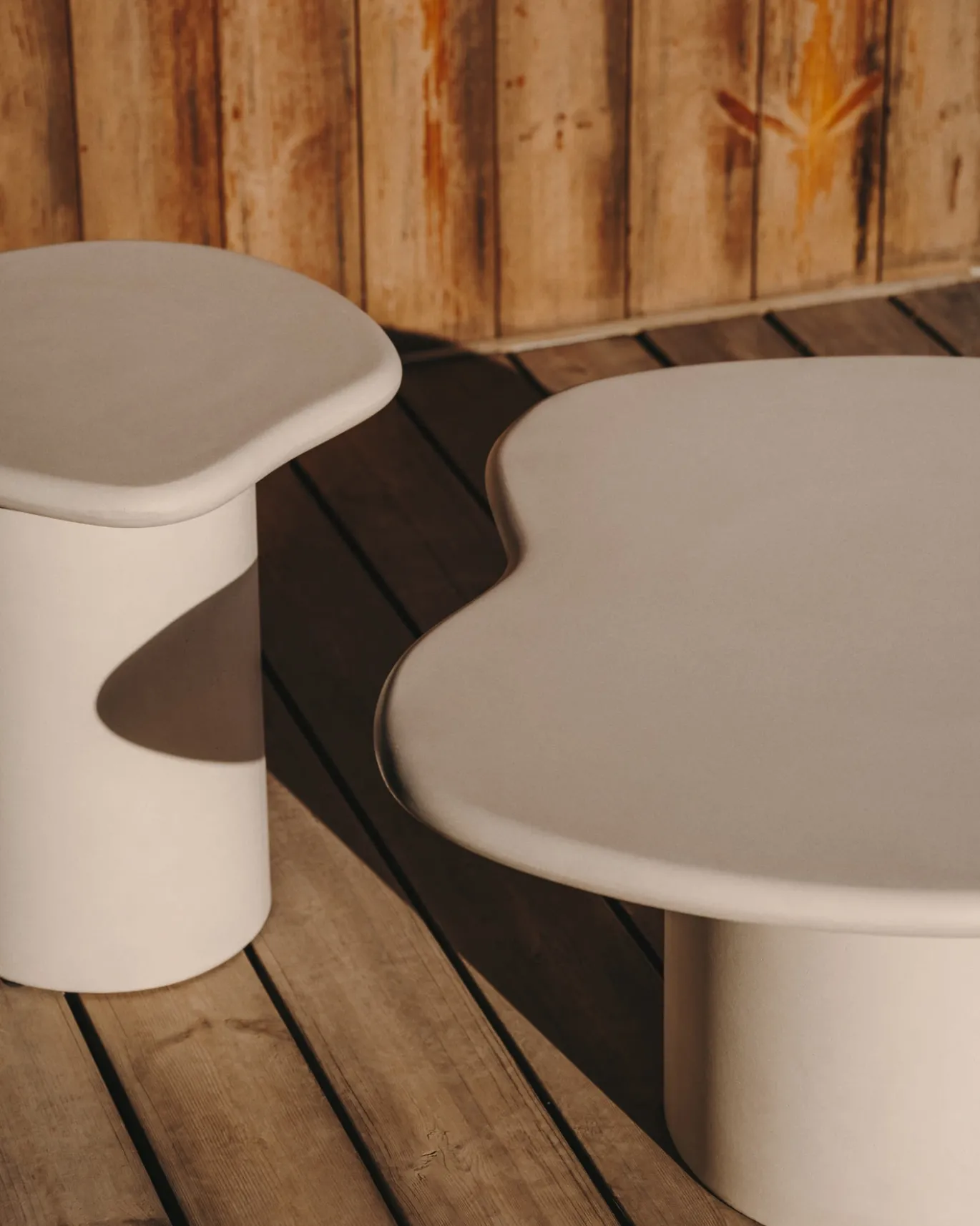 Kave Home Bijzettafel Macarella Wit Cement 48x47cm