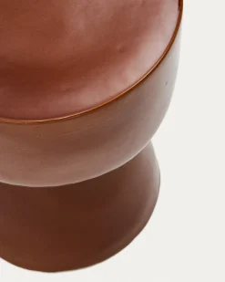 Kave Home Bijzettafel Mesquida Outdoor Keramiek Terracotta Ø35cm