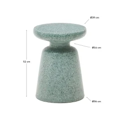 Kave Home Bijzettafel Mesquida Outdoor Groen Terrazzo Ø39cm