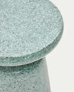 Kave Home Bijzettafel Mesquida Outdoor Groen Terrazzo Ø39cm