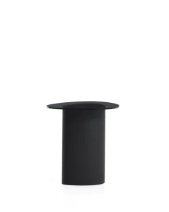 Kave Home Bijzettafel Olir Glas Metaal Zwart 48cm