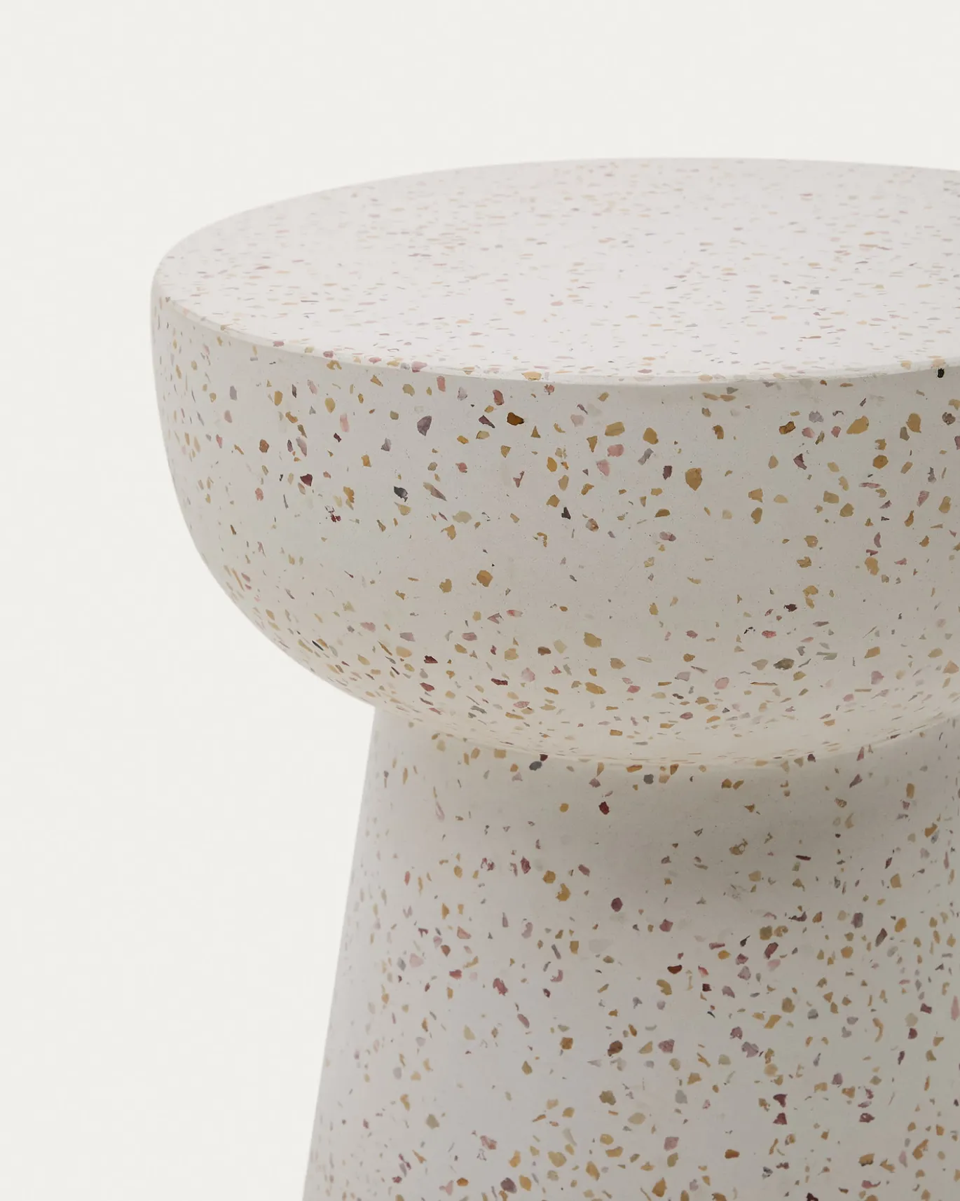 Kave Home Bijzettafel Pada Wit Terrazzo Ø40cm