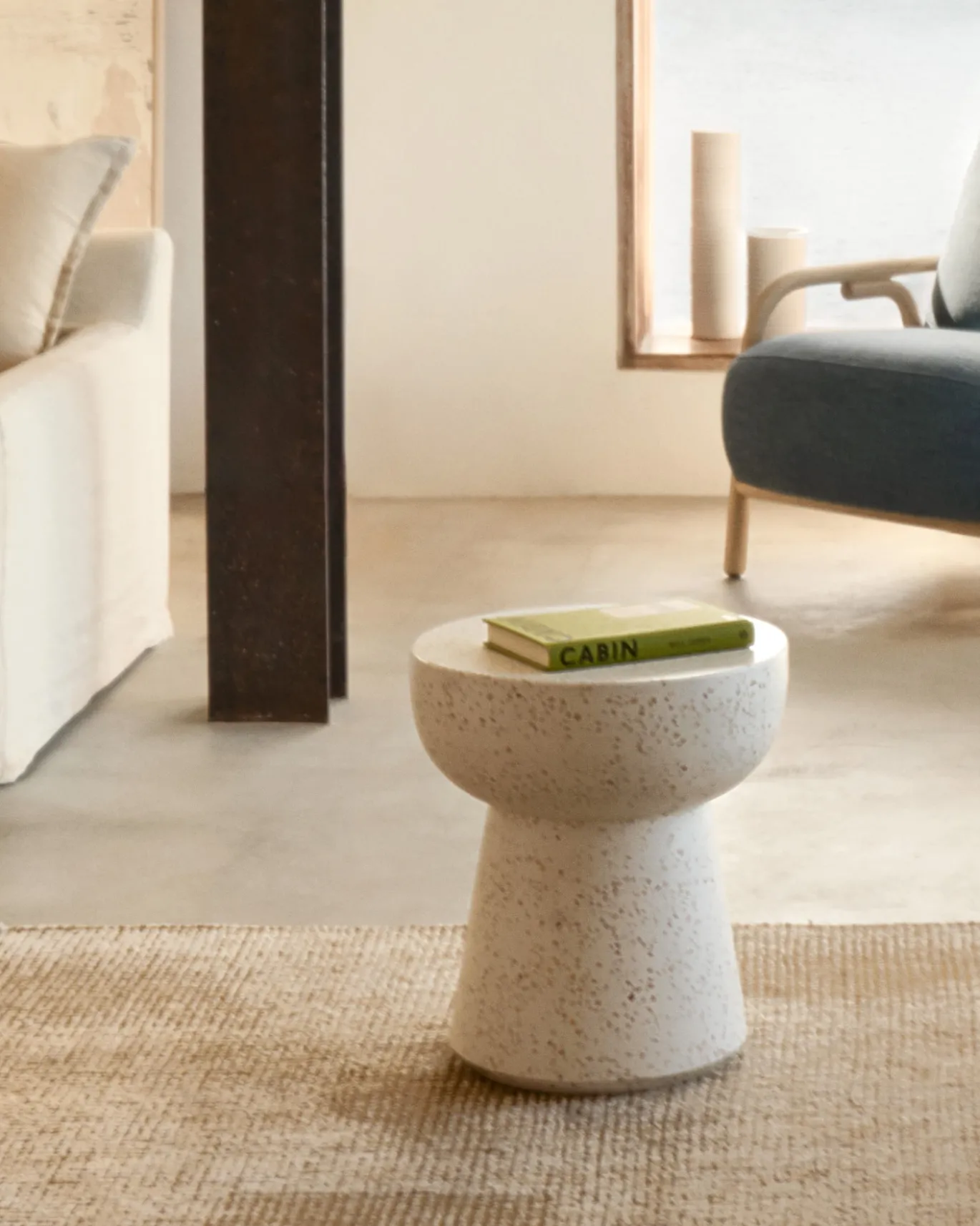 Kave Home Bijzettafel Pada Wit Terrazzo Ø40cm