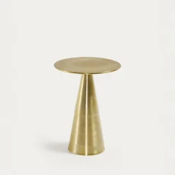 Kave Home Bijzettafel Rhet Goud Ø39cm