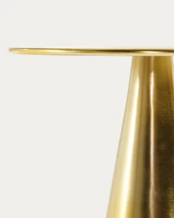 Kave Home Bijzettafel Rhet Goud Ø39cm