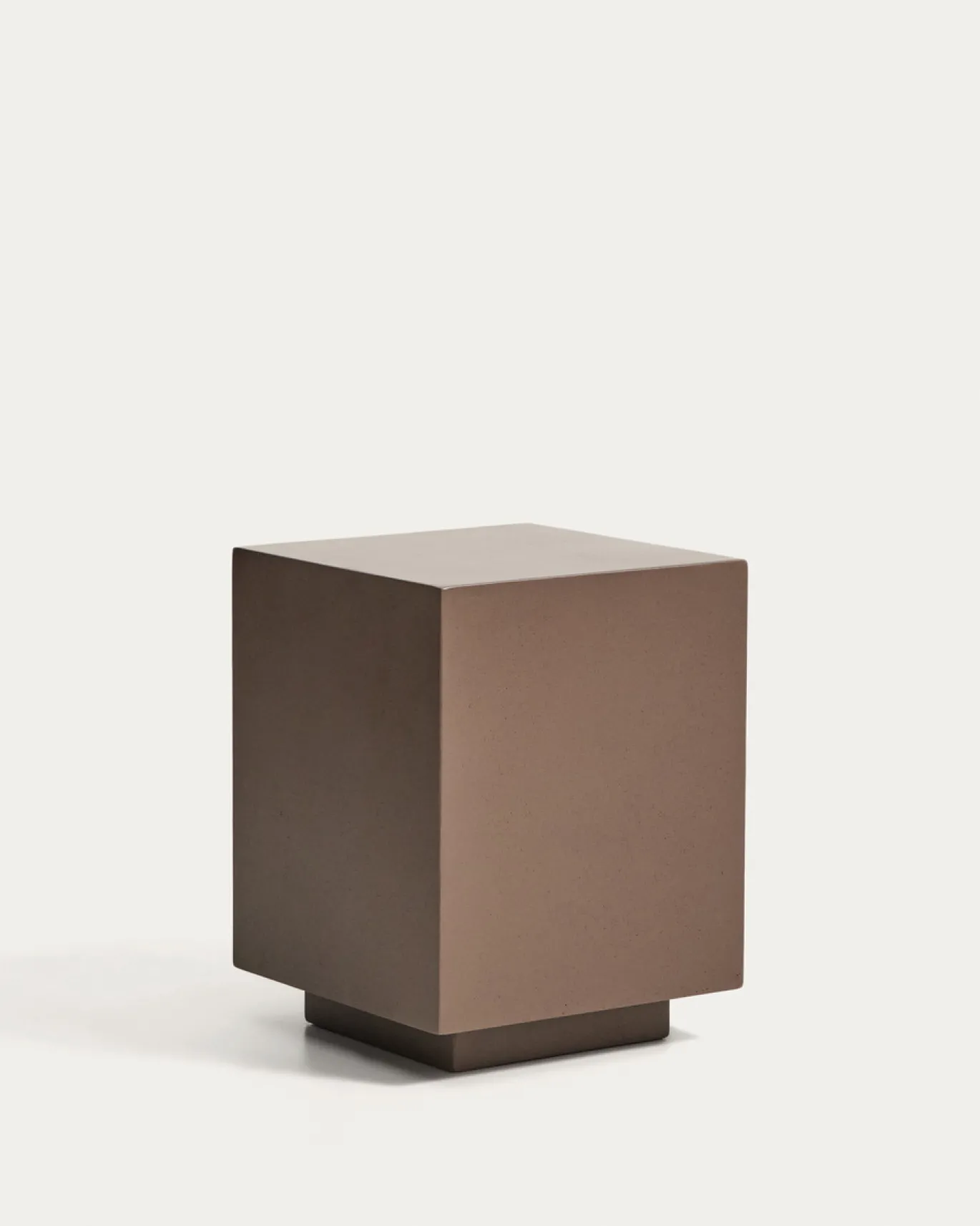 Kave Home Bijzettafel Rustella Cement Bruin 35x35cm