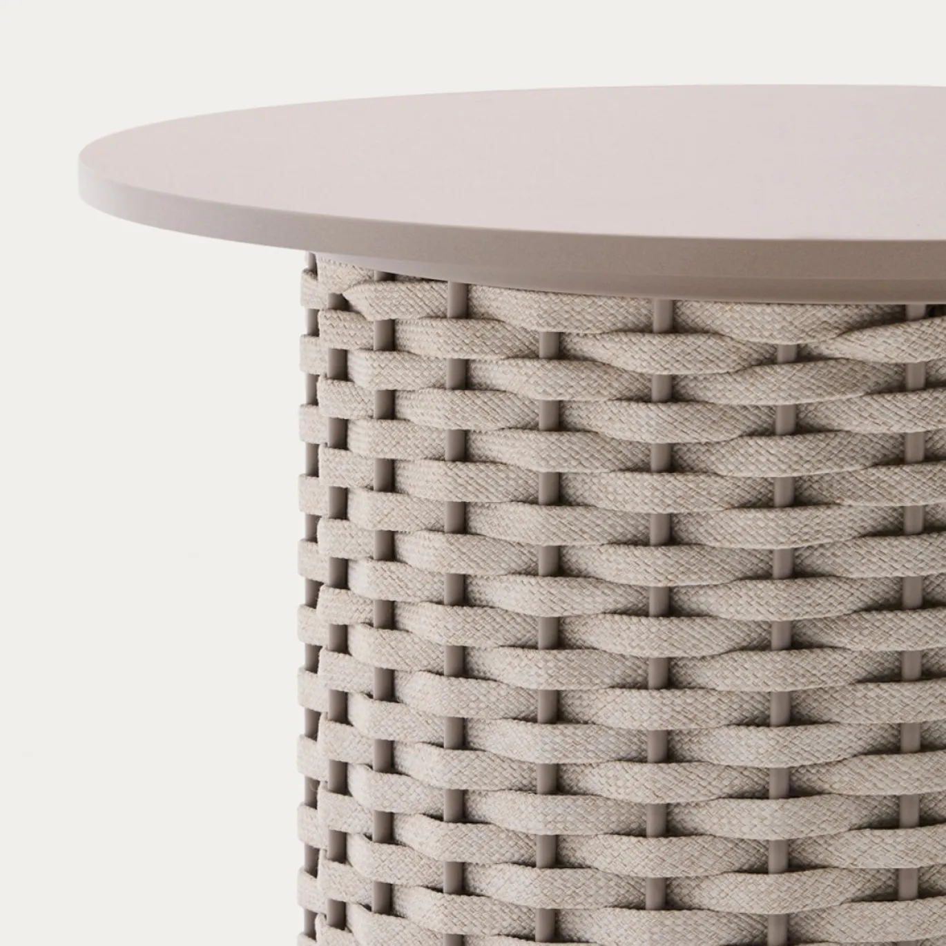 Kave Home Bijzettafel Sedalis Outdoor Taupe Ø50cm