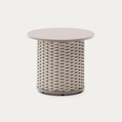 Kave Home Bijzettafel Sedalis Outdoor Taupe Ø50cm