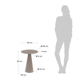Kave Home Bijzettafel Shirel Ø40cm Groen