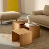 Kave Home Bijzettafels Litto Set Van 3 Eikenfineer 60x40/51x36/42x31cm